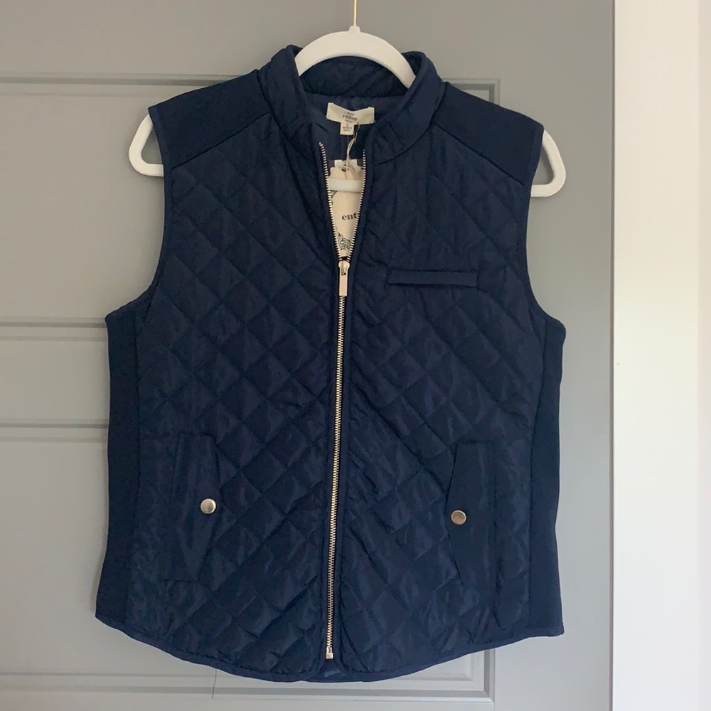Entro Navy Vest, New with tags